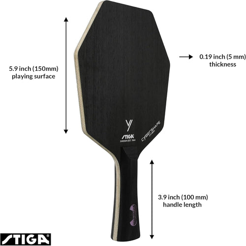 Cybershape Carbon Table Tennis Blade | Ping Pong Paddle - Unique Design for Larger Hitting Area & Increased Control - Competition Approved